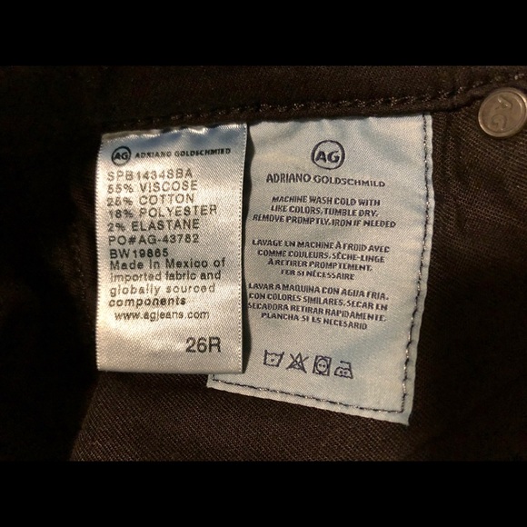 AG Jeans, “Prima” Cigarette Leg Black, sz 26 - NWT - Picture 8 of 8